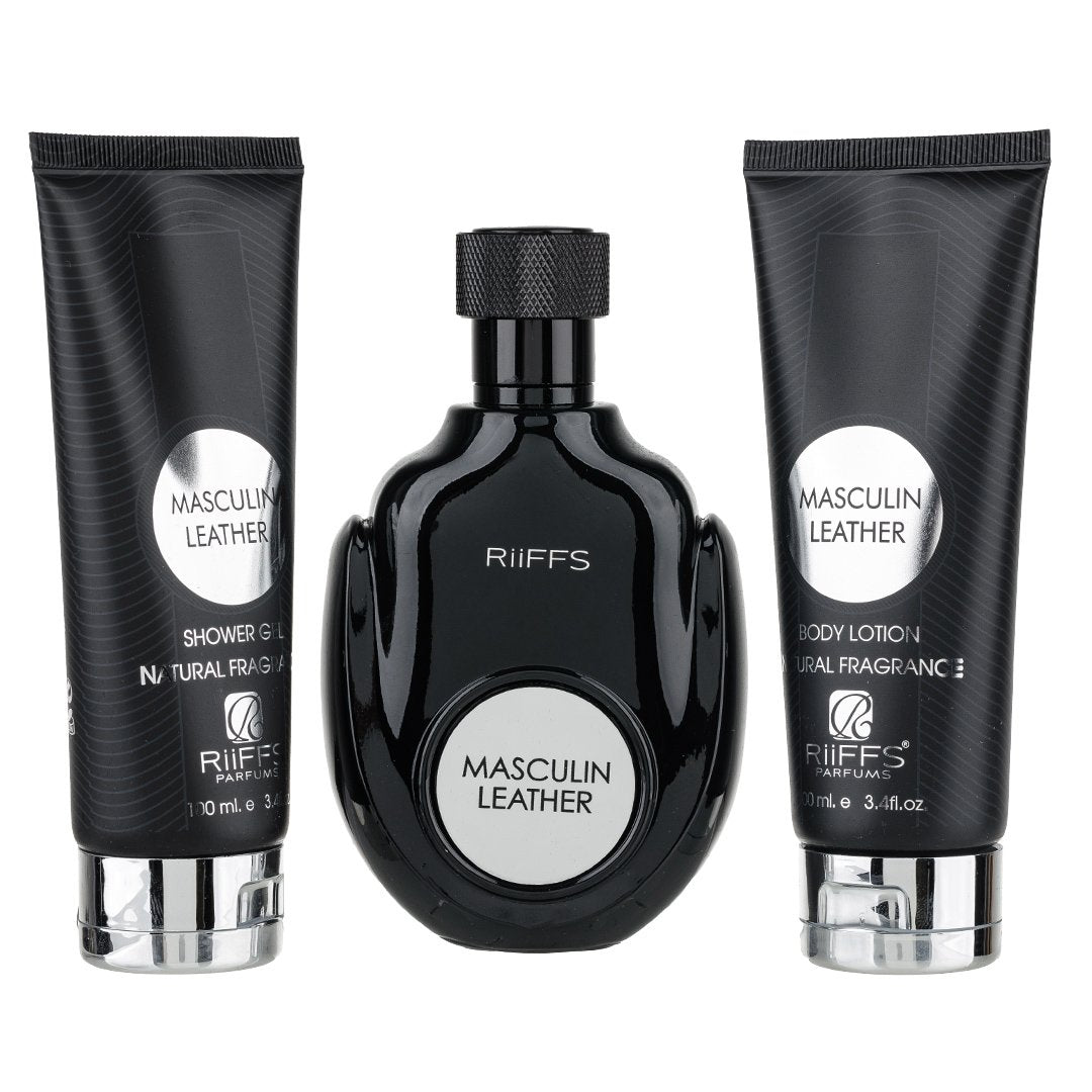 Riiffs Masculin Leather EDP 100 M+100 S.G+100 B.L
