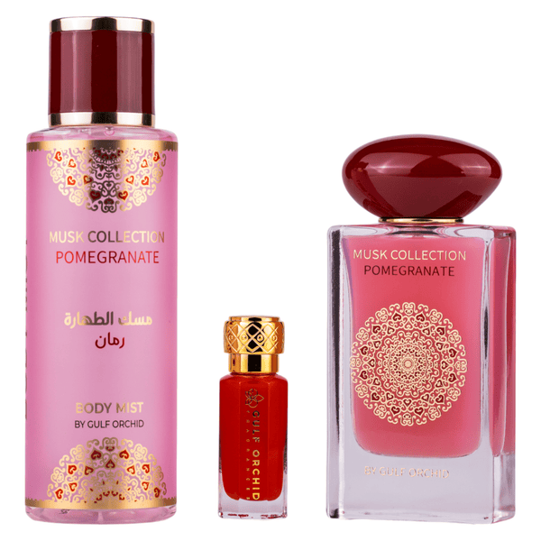 Gulf Orchid Pomegrante EDP 60 W+12 Parfume Oil+250 Body Mist